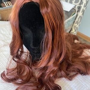 New Stylish Auburn/Red Mix Wavy Long Wig